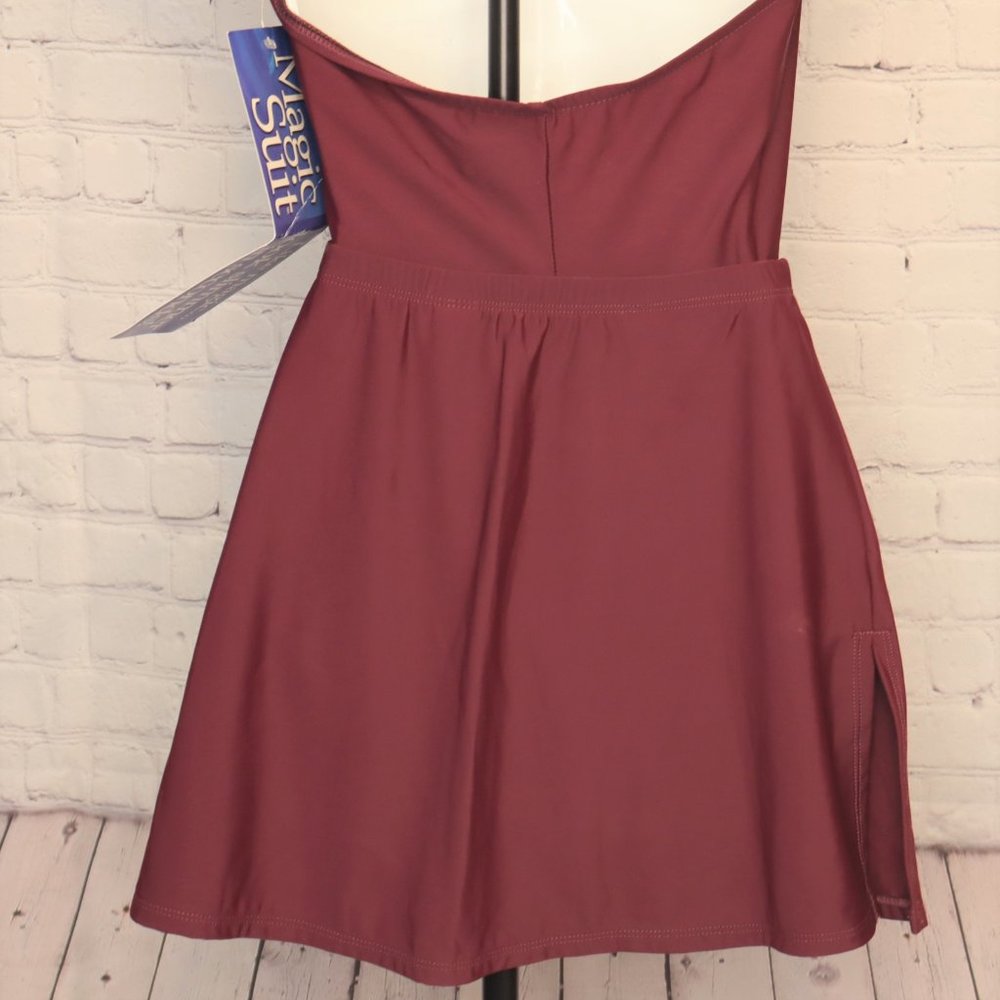 NWT Womens 10 Purple Miracle Suit and Matching Swim Skirt Size M - Picture 4 of 9
